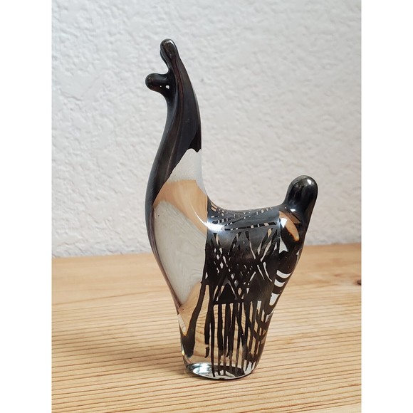 Vintage Hand Blown Llama Alpaca Glass Figurine Silver Overlay  5” - Picture 4 of 11